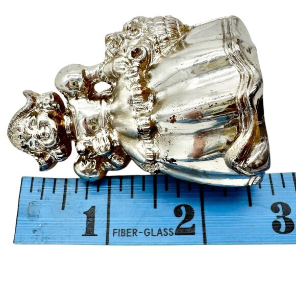 Vintage Silver Dutch Boy and Girl Salt and Pepper Shakers Plastic Collectible - Picture 7 of 7